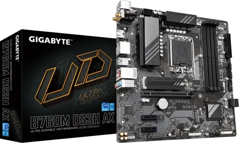 Photo de Carte Mère Gigabyte B760M DS3H AX DDR5 (Intel LGA 1700) Micro ATX