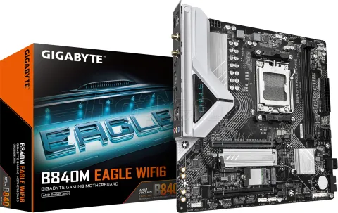 Photo de Carte Mère Gigabyte B840M Eagle Wifi 6 (AMD AM5) Micro ATX