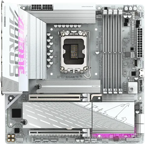 Photo de Carte Mère Gigabyte B860 Aorus Elite WiFi6E Ice (Intel LGA 1851)
