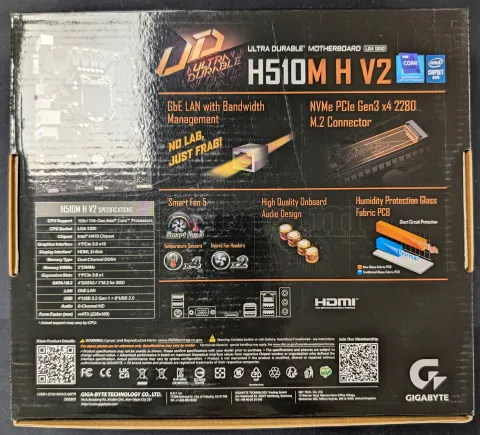 Photo de Carte Mère Gigabyte H510M H V2 (Intel LGA 1200) Micro ATX - S/N SN233960032364 - ID 222696
