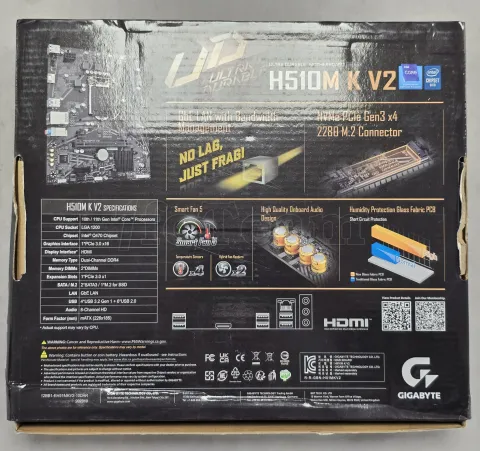 Photo de Carte Mère Gigabyte H510M-K V2 (Intel LGA 1200) Micro ATX - S/N 240450031710 - ID 222703