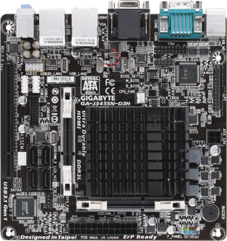 Photo de Carte Mère Gigabyte J3455N-D3H avec processeur Intel Celeron J3455 (2.3GHz) - Mini ITX