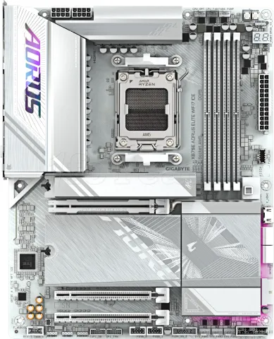 Photo de Carte Mère Gigabyte X870 Aorus Elite WiFi7 Ice (AM5)