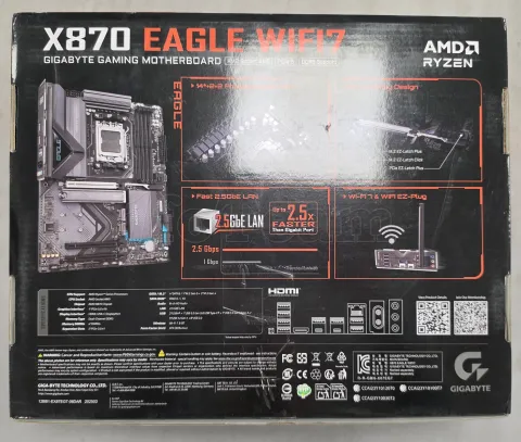 Photo de Carte Mère Gigabyte X870E Eagle WiFi7 (AMD AM5) - S/N SN253150073773 - ID 224694