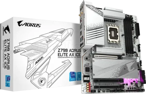 Photo de Carte Mère Gigabyte Z790 Aorus Elite AX Ice DDR5 (Intel LGA 1700)