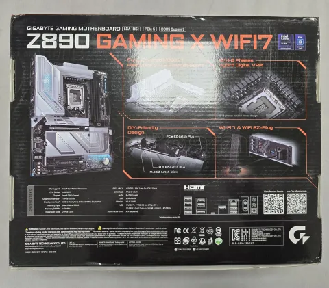 Photo de Carte Mère Gigabyte Z890 Gaming X WiFi7 (Intel LGA 1851) - S/N 243950076052 - ID 222694