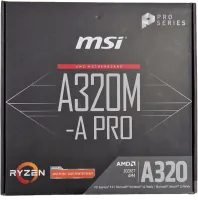 Photo de Carte Mère MSI A320M-A Pro (AM4) Micro-ATX - SN 601-7C51-030B2304017333 - ID 194642