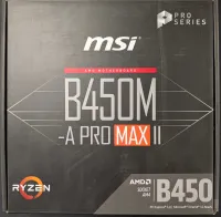 Photo de Carte Mère MSI B450M-A Pro Max II (AM4) Micro ATX - S/N 601-7C52-130B2410004184 - ID 222722