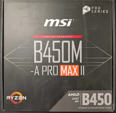 Photo de Carte Mère MSI B450M-A Pro Max II (AM4) Micro ATX - S/N 601-7C52-130B2410004184 - ID 222722