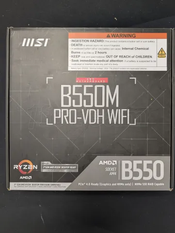 Photo de Carte Mère MSI B550M Pro-VDH WiFi (AM4) Micro ATX - S/N 601-7C95-310B2504007743 - ID 222618