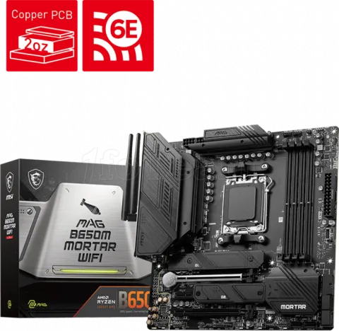 Photo de Carte Mère MSI Mag B650M Mortar WiFi (AM5) Micro ATX