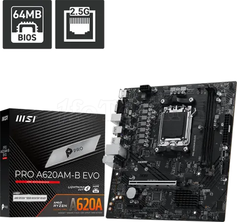 Photo de Carte Mère MSI Pro A620M-B EVO (AM5) Micro ATX
