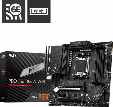 Photo de Carte Mère MSI Pro B650M-A WiFi (AM5) Micro ATX