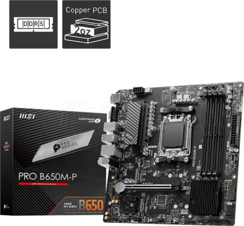 Photo de Carte Mère MSI Pro B650M-P (AM5) Micro ATX