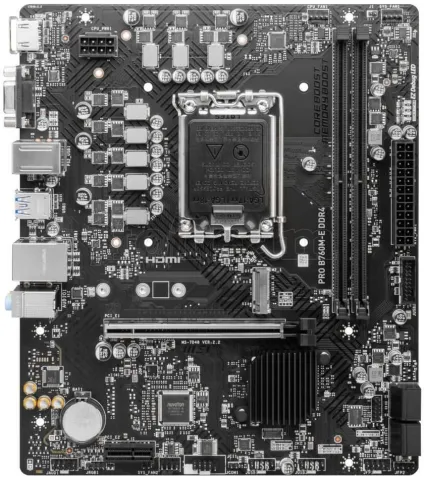 Photo de Carte Mère MSI Pro B760M-E DDR4 (Intel LGA 1700) Micro ATX