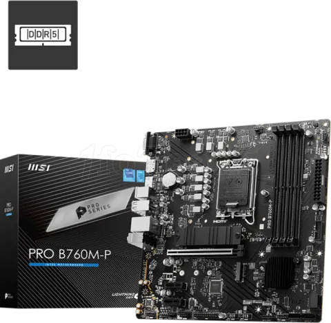 Photo de Carte Mère MSI Pro B760M-P DDR5 (Intel LGA 1700) Micro ATX