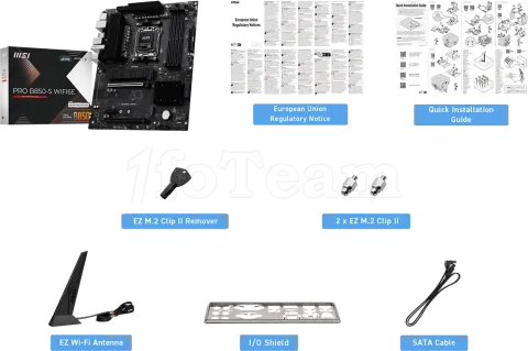 Photo de Carte Mère MSI Pro B850-S WiFi6E (AMD AM5)