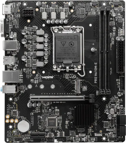 Photo de Carte Mère MSI Pro H610M-E DDR5 (Intel LGA 1700) Micro ATX