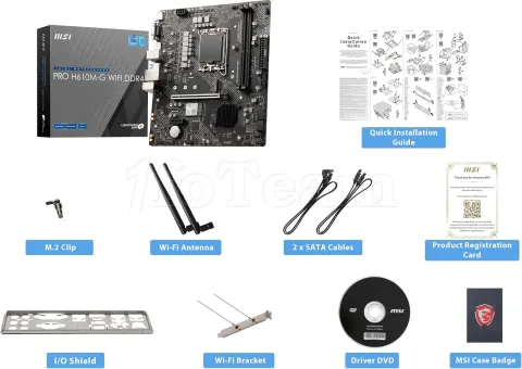Photo de Carte Mère MSI Pro H610M-G DDR4 (Intel LGA 1700) Micro ATX