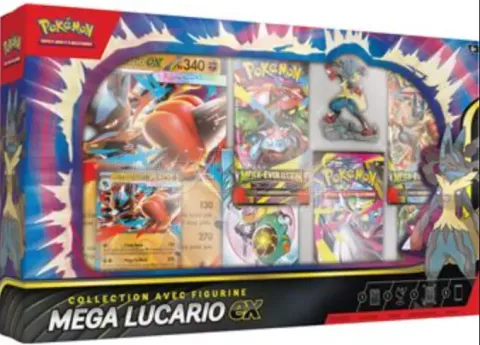 Photo de Carte Pokemon : Coffret Collection Premium Mega-Lucario Ex (Fr)