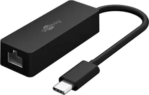 Photo de Carte Réseau Goobay USB-C vers RJ45 Gigabit (Noir)