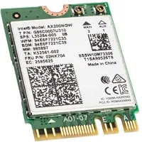 Photo de Carte Réseau M.2 Type 2230 Intel WiFi Wi-Fi 6 AX200 + Bluetooth 5.0 (U410 / 02HK705)