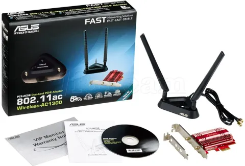 Photo de Carte Réseau PCI-Express WIFI ASUS PCE-AC56 (AC1300)