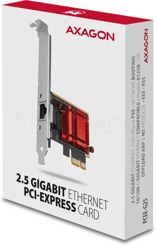 Photo de Carte Réseau PCIe RJ45 Axagon PCEE-G25