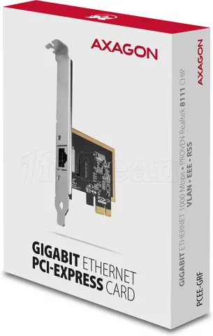 Photo de Carte réseau PCIe RJ45 Axagon PCEE-GRF