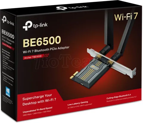 Photo de Carte Réseau PCIe WiFi 7/Bluetooth TP-Link Archer TBE400UH (BE6500)