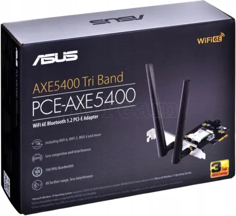 Photo de Carte Réseau PCIe Wifi Asus PCE-AXE5400 (AX5400)