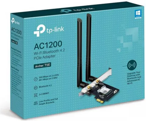 Photo de Carte Réseau PCIe WiFi/Bluetooth TP-Link Archer T5E (AC1200)