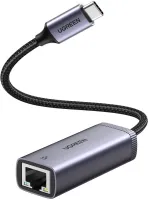 Photo de Carte Réseau USB 3.0 Type C uGreen vers RJ45 Gigabit (Gris)