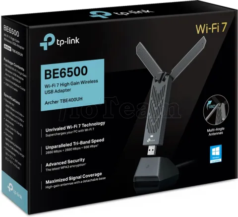 Photo de Carte Réseau USB WiFi 7/Bluetooth TP-Link Archer TBE400UH (BE6500)