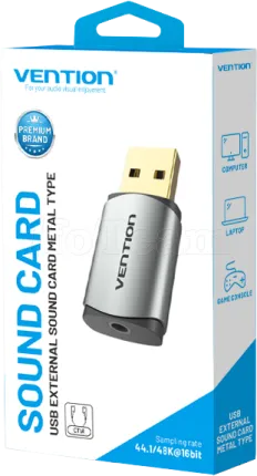 Photo de Carte son externe USB Vention (Gris)