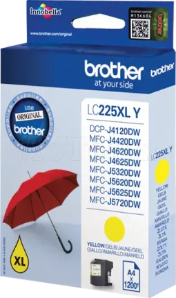 Photo de Cartouche d'encre Brother LC225 XL (Jaune)
