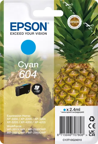 Photo de Cartouche d'encre Epson Ananas 604 (Cyan)