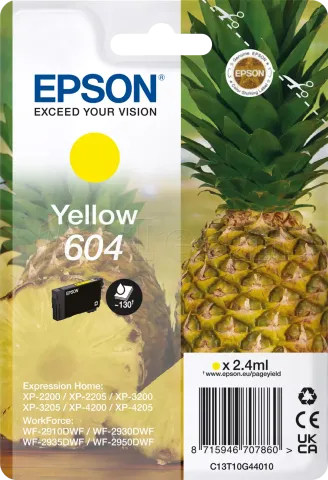 Photo de Cartouche d'encre Epson Ananas 604 (Jaune)