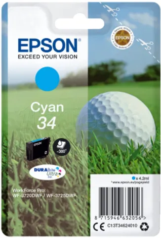 Photo de Cartouche d'encre Epson Balle de Golf 34 (Cyan)