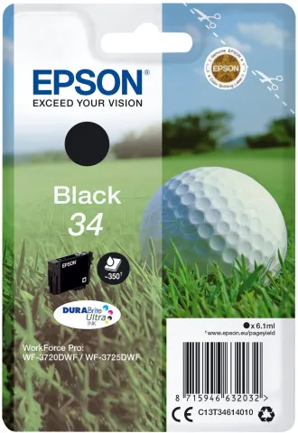 Photo de Cartouche d'encre Epson Balle de Golf 34 (Noir)