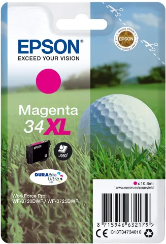 Photo de Cartouche d'encre Epson Balle de Golf 34 XL (Magenta)