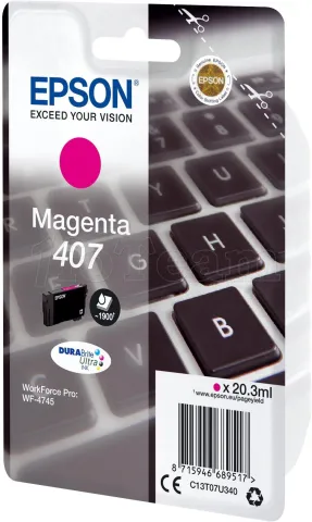 Photo de Cartouche d'encre Epson Clavier 407 (Magenta)