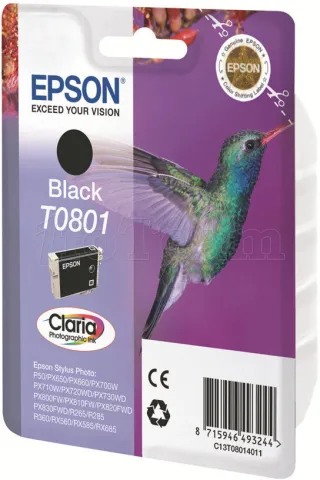 Photo de Cartouche d'encre Epson Colibri T0801 (Noir)