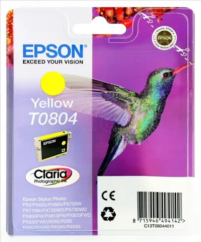 Photo de Cartouche d'encre Epson Colibri T0804 (Jaune)