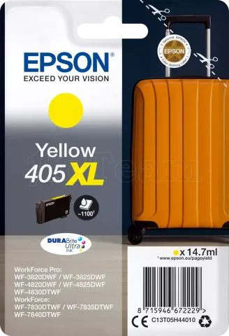 Photo de Cartouche d'encre Epson DuraBrite Ultra Valise 405 XL (Jaune)