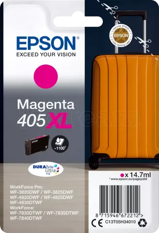 Photo de Cartouche d'encre Epson DuraBrite Ultra Valise 405 XL (Magenta)
