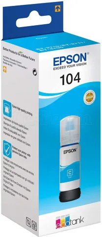 Photo de Cartouche d'encre Epson EcoTank 104 65ml (Cyan)