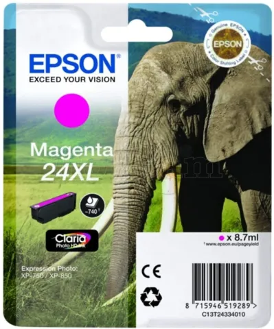 Photo de Cartouche d'encre Epson Elephant 24 XL (Magenta)