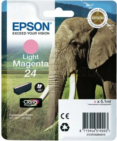 Photo de Cartouche d'encre Epson Elephant T2426 (Magenta clair)