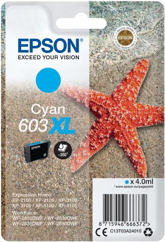 Photo de Cartouche d'encre Epson Etoile de mer 603XL (Cyan)